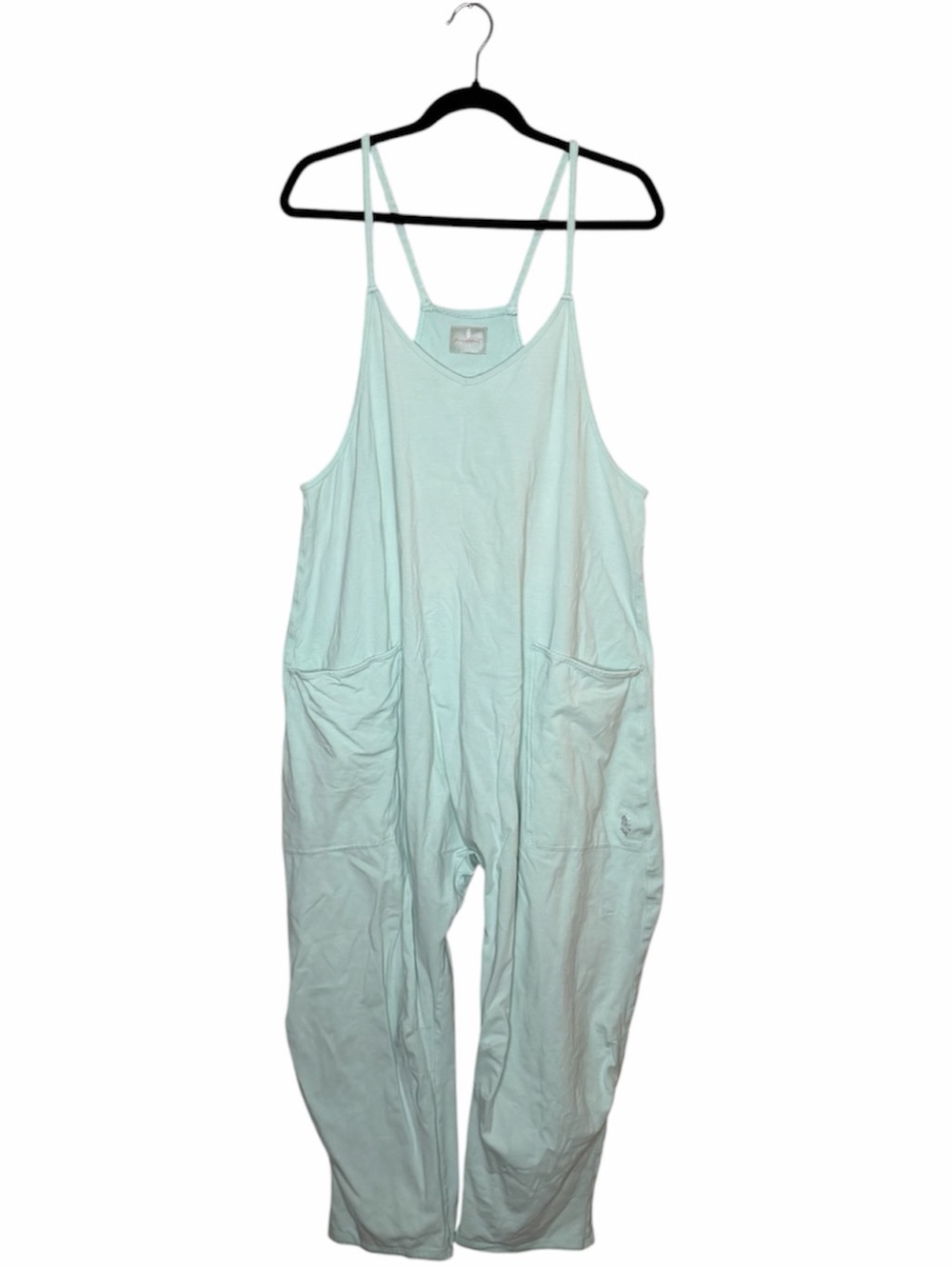 Free People Movement Hot Shot Jumpsuit Size Large Light Blue Green